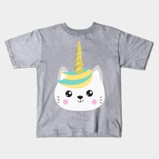 Unicorn Cat, Cute Cat, Little Cat, Kitty, Kitten Kids T-Shirt